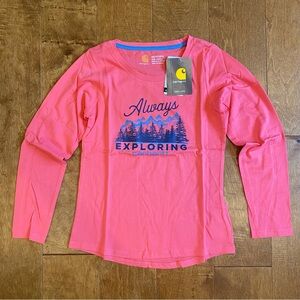 NWT Carhartt Coral Long Sleeve Graphic Tee